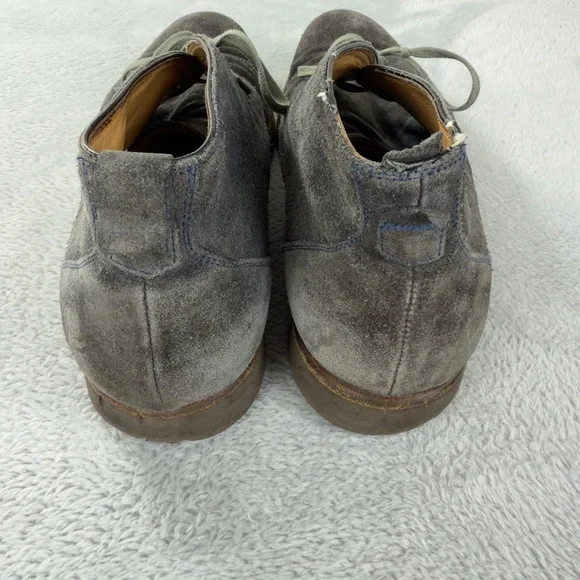 Isaia Grey Suede Leather Ankle Boots Men's Size 12 - Picture 7 of 15